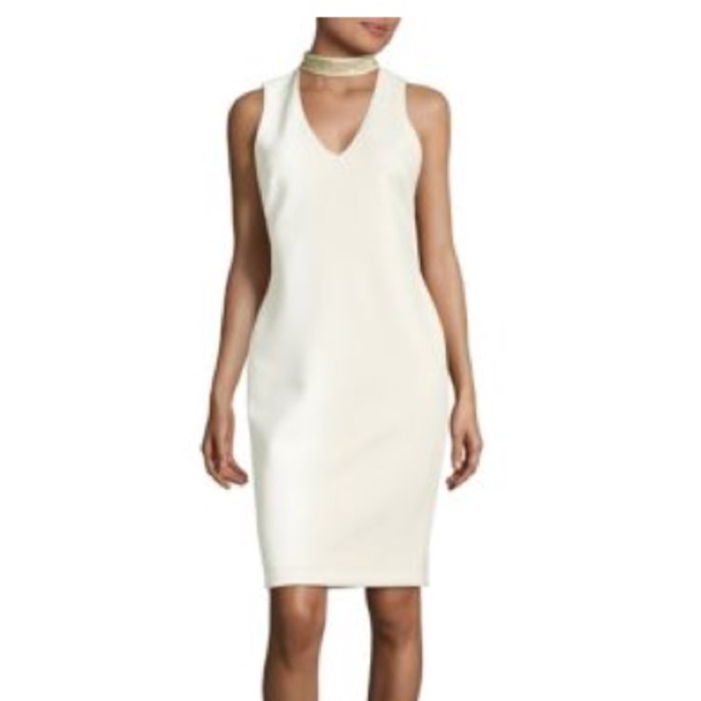 White and Gold Calvin Klein Dress